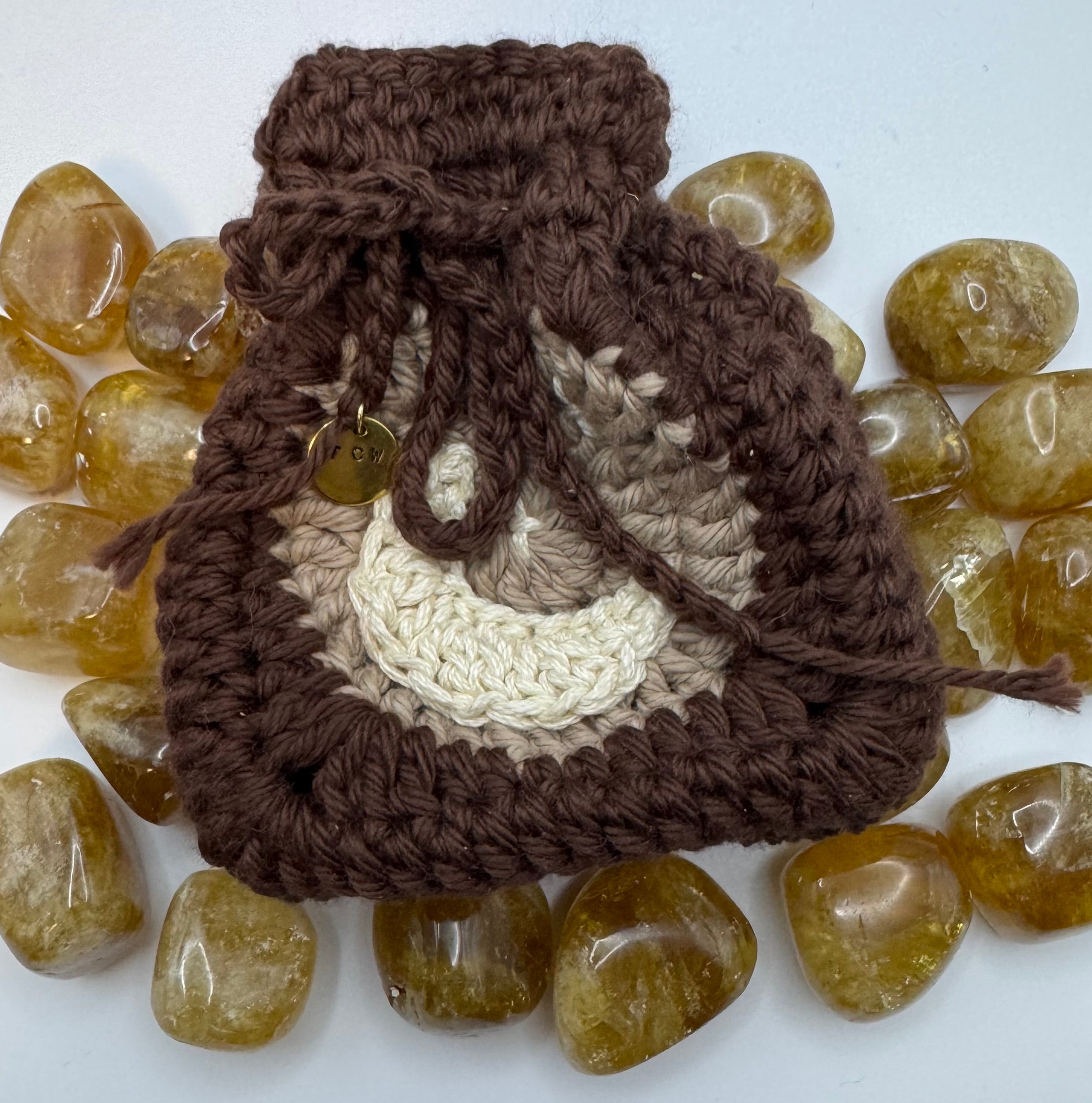 Crystal or DnD Dice Pouch with Moon